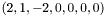 $(2, 1, -2, 0, 0, 0, 0)$